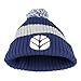 OBT New Holland Pom Beanie, Blue with Gray Stripe 469761