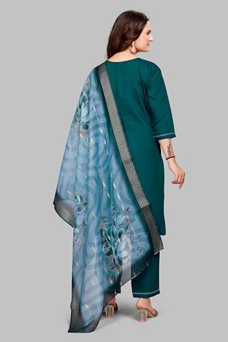 Women's Roman Silk I Kurti Pant Set With Dupatta I Traditional Ethnic Dress4