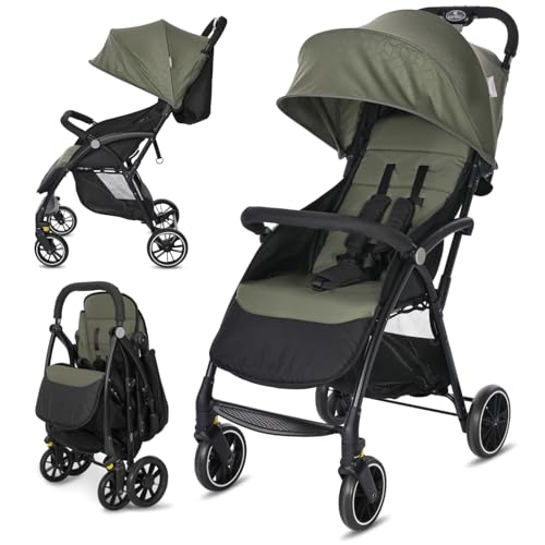 Lorelli Fresh Pushchair, Sport Buggy, Small, Foldable, Only 5.9 kg, Compact Sports Seat up to 22 kg, Baby Travel Buggy with Bottle Holder, One-Hand Folding System, Green Lorelli Fresh Pushchair, Sport Buggy, Small, Foldable, Only 5.9 kg, Compact Sports Seat up to 22 kg, Baby Travel Buggy with Bottle Holder, One-Hand Folding System, Green