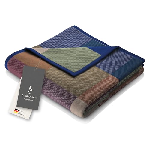 biederlack® flauschig-weiche Kuscheldecke Pure Cotton Karo -...
