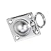 Seachoice 36661 Chrome-Plated Cast Brass Square Flush Hatch Ring Pull, 1-1/2