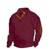 zmclzmd maglione leggero a collo alto in maglia liscia top slim fit hoodies pullover lunghe caldo inverno casual arrotolato unisex-burgundy||l