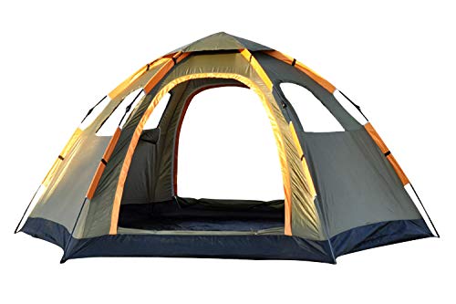 Oileus 4-5 Person Camping Tent Automatic Pop Up Instant Sun Shelter for Family