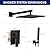 BWE Shower Faucets Sets 10 Inch Square Bathroom Luxury Rain Shower Head with Handheld Spray Wall Mounted Oil Rubbed Bronze Shower System Rough-in Valve Body and Trim Included