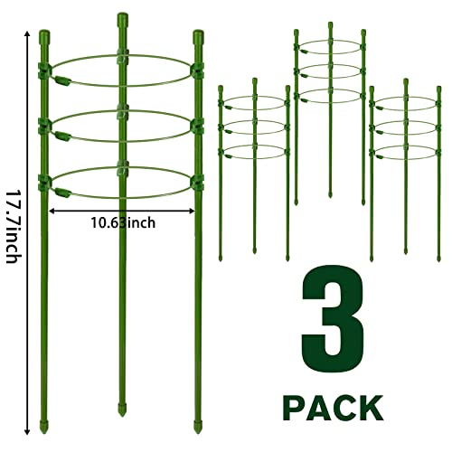 image for Legigo 3 Packs Plant Support Cages Tomato Cage for Garden- 18 Inch Adj