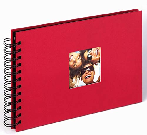 walther design Fotoalbum rot 23 x 17 cm Spiralalbum mit Cover-Ausstanzung, Fun SA-109-R