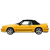 Sierra Auto Tops & Seats Convertible Top for 1991-1993 Ford Mustang - Black, PinPoint Vinyl - Convertible Top Replacement with Glass Window - Mustang Convertible Top, Complete Soft Top