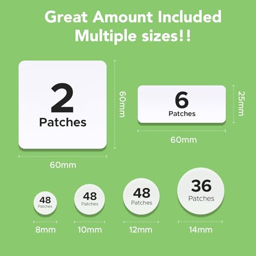 ZATKTK Pimple Patches (6 Sizes 188 Patches), Acne Patches for Large Zit Breakouts, Hydrocolloid Bandages for Face, Chin, Nose, Forehead, Body, Back, Neck & Chest, Round, Rectangle and Square Hydrocolloid
