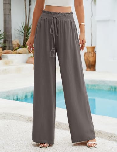 Pantalon élégant décontracté en lin et coton au tombé impeccable