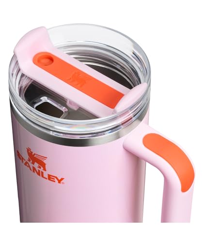 Image of STANLEY Quencher H2.0 Tumbler with Handle and Straw 40 oz | Flowstate 3-Position Lid | Cup Holder Compatible for Travel | Insulated Stainless Steel Cup | BPA-Free | Rose Petal Shimmer