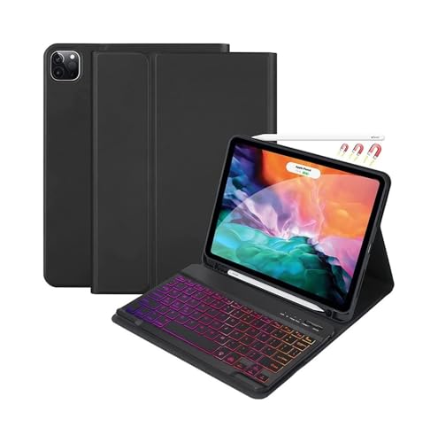 Kit teclado y ratón iPad Pro 11 pulgadas 2024 con funda protectora negra YSJX