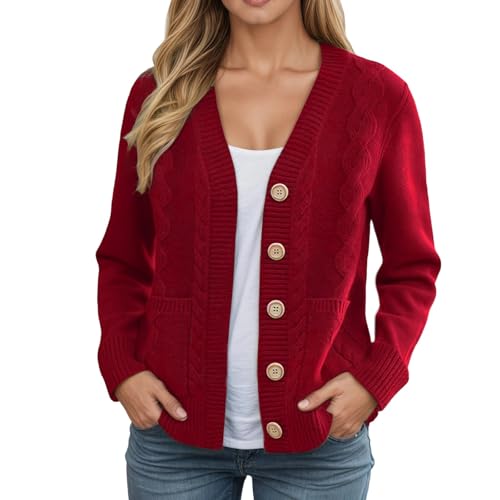 Cardigan boutonné douillet en tricot texturé pour ne plus avoir froid cet automne-hiver