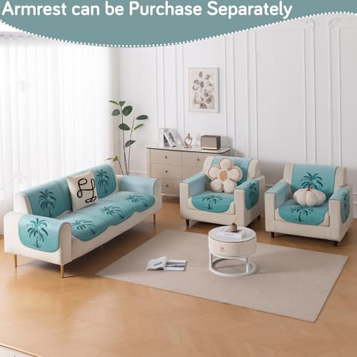 Image of HOKIPO HeavenHue Sofa Cover 5 Seater Panel Set 3+1+1, Island Breeze
