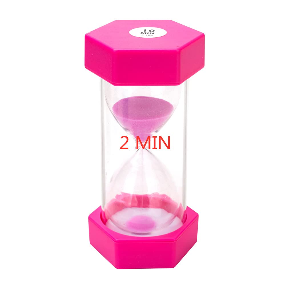 Sablier 5 Minutes Coloré Incassable - Gestion Du Temps Enfants/adultes - Plastique Robuste - 6,5x13 Cm