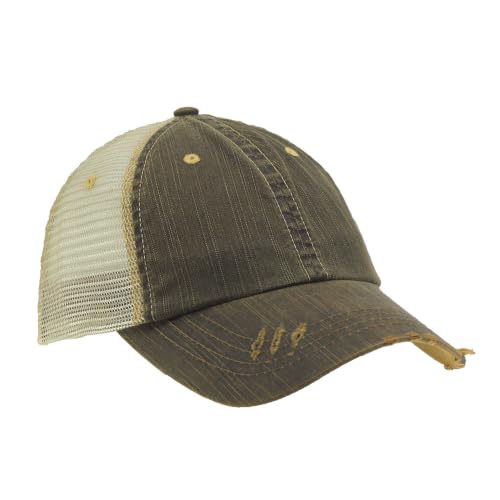 Image of The Vintage Year Distressed Cotton Unstructured Soft Mesh Breathable Adjustable Dirty Wash Dad Hat Trucker Baseball Cap