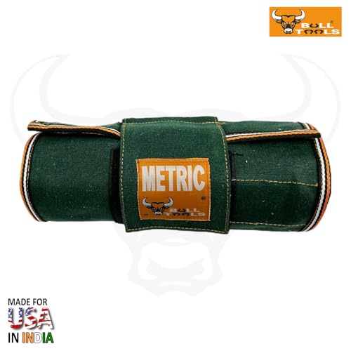 Image of Wrench Organizer Roll-Up Pouch, 12+1 Pockets, Recycled Canvas Tool Roll