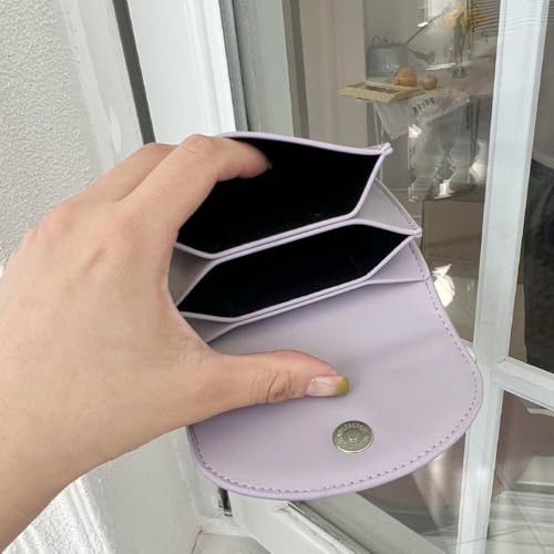 Cash Bag Dopamine Color PU Women Wallets Small Card Holders Female(black)4