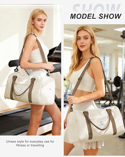 Gym Bag Womens,Travel Duffel Carry on Bag Sport Tote Bag Weekend Overnight Bag