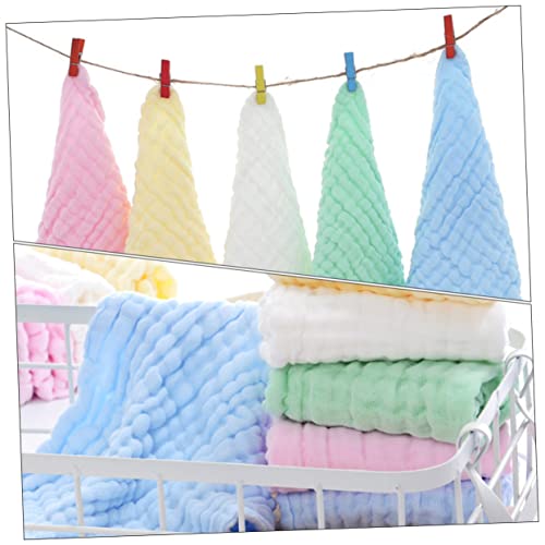 HANABASS 5Pcs Burp Cloth Multi Layer Muslin Towels for Soft Cotton Towels for Drooling and Messes3