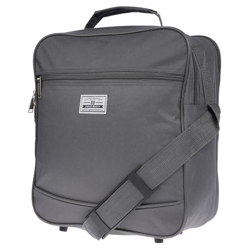Christian Wippermann große Herren Tasche Arbeitstasche Umhängetasche Flugbegleiter Messenger Bag Grau