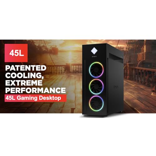 Image of HP OMEN 45L AI Gaming Desktop PC (Intel Ultra 9-285K, GeForce RTX 5090 32GB GDDR7, 128GB DDR5, 8TB PCIe SSD, RGB Fans, 360mm AIO, 1200W PSU, WiFi 6E, Bluetooth 5.4, RJ-45, Win 11 Home)