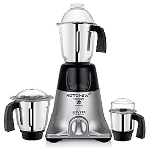 Rotomix EPNEX 1000-Watts Mixer Grinder with 3 Steel Jars (1 Wet Jar, 1 Dry Jar and 1 Chutney Jar) (Black Silver) ISI Certified
