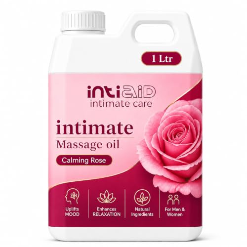 Image of Rose Intimate Massage Oil. Luxuriously Scented Self-Care Oil for Personal Moments. Sensual Touch for ultimate Pleasure & Relaxation - 1Ltr