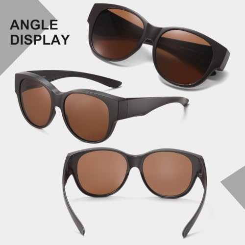 Image of HAOLOTA Fit Over Glasses Sunglasses for Women Polarized