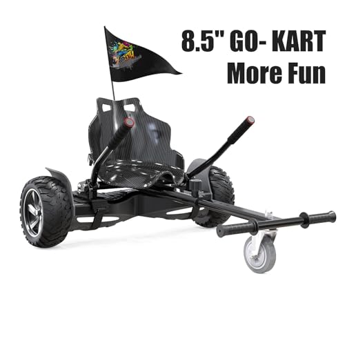GeekMe Hoverboards mit sitz,8.5 All-Terrain mit leistungsstarkem Motor APP Bluetooth eingebaut + Hoverkart Zubeh&ouml;r f&uuml;r s Hoverboards