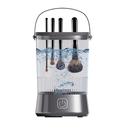 Nettoyeur de pinceaux de maquillage électrique contre imperfections et résidus de fond de teint