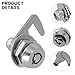 Zinc Alloy Tubular Cam Lock with 90-Degree Hook Cam, All-Keyed-Alike Security Lock for Tool Box, Vending Machine, ATM Cabinet, and Console – Silver
