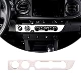 5 Holes for Tacoma 2015 2016 2017 2018 2019 2020 2021 2022 2023 Left Hand Drive Car A/C Control Switch Panel,Center Console Air Vent Outlet Air Condition Vent Trim Strip (White)