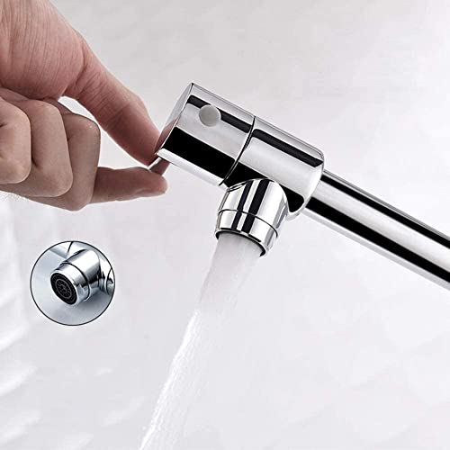 Foldable Kitchen Faucet Wall Mounted, Brass Universal Double Handle Cold Water Tap Telescopic, Mixer Tap Kitchen Faucets Sink Faucets-Golden (Color : Golden) #TOP3