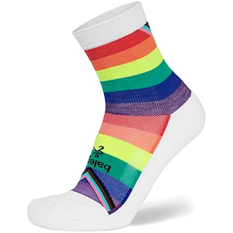 Balega Standard Hidden Comfort Performance Rainbow Mini Crew Athletic Running Socks (1 Pair), Large Cover