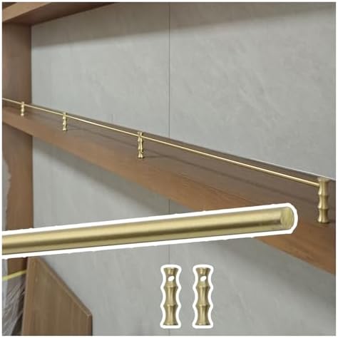 6-Pack Fall Prevention Magazine Rack Fence Set, 16-60 Inch Adjustable Sturdy Shelf Lip Guardrails, Closet/Cupboard Wire Fences for Safety (3.4ft/105cm)