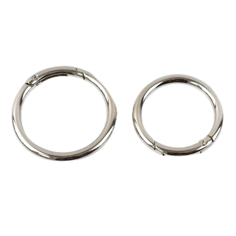 Pierścienie rozcięte ze stali nierdzewnej z uszcze 10 sztuk otwieranych zatrzasków sprężynowych wielokolorowe 25-50mm(Brass,32mm)