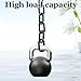MUXHEL 1/5'' x 26.2Ft Long Black Chain Link Heavy Duty Porch Swing Chain, Carbon Steel Coil Chain for Hanging, Pet Chain, Fence, Security Lock Chain