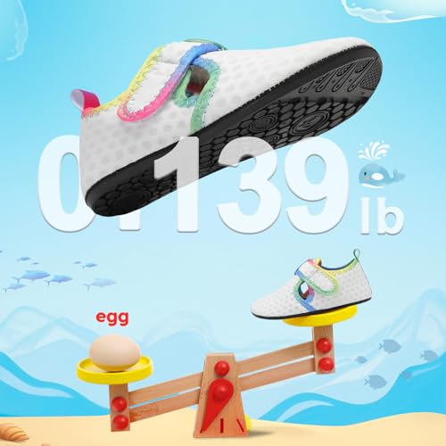 Image of LeIsfIt Kids Water Shoes Girls Boys Quick Dry Aqua Socks Breathable Swim Shoes Non-Slip Barefoot Socks for Beach Surf