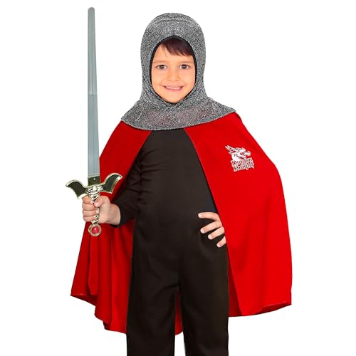 W WIDMANN MILANO Party Fashion - Costume enfant chevalier, cape et couvre-chef, Fête à thème, Carnaval