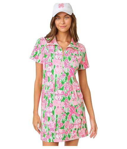 Amazon listing image for Lilly Pulitzer, Womens, Eleni UPF 50+ Dress, Putting Green Hannah, X-Large
