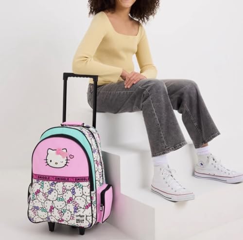 Image of ADSON 3D Embossed School Trolley Bag|Backpack Large School Bag for Boy Girl, Kids School Bag, Travel Backpack for Girl Boy, Ideal for Children Trolley 18 Inch Water Resistant