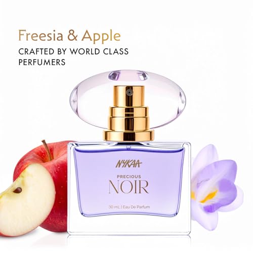 Image of Nykaa Moi Precious Noir Eau De Parfum for Women, Freesia & Apple Scent, 30ml