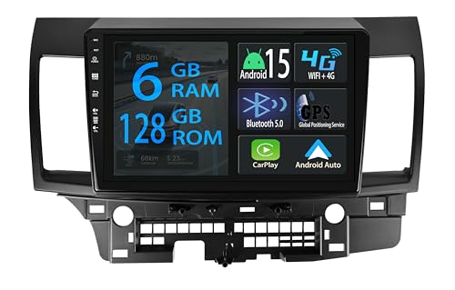 [6+128GB] Keconsing 10.1 Zoll Android 15 Autoradio for Mitsubishi Lancer