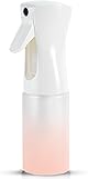 Uervoton スプレーボトル 霧吹き ミストスプレーボトル 連続噴射 極細噴霧 漏れ防止 連続ミスト アルコール対応 葉水 化粧水 ヘアケア 清掃用 ペット用 空ボトル 200ml おしゃれ グラデーションピンク