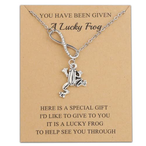 KUIYAI Cadeau en forme de grenouille porte-bonheur avec inscription « It Is A Lucky Frog To Help See You Through » (Lucky Frog CardUK)