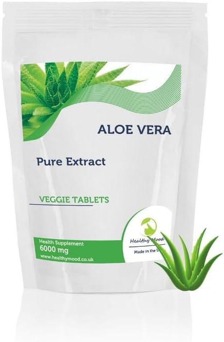 Aloe Vera Extract 6000mg Veg 30 Tablets Vegan Friendly Natural Supplement for Digestive Health & Immune Support