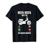 Lustige Mofa Sprüche Geschenkidee für Damen Frauen, Herren Männer & Papa, sowie Jungen, Mädchen und Kinder mit Mofaführerschein. Lustig als 2 Takt Mofa Zubehör für Bastler und Schrauber, die gerne an Klassiker Mofas und Mopeds mit 2 Taktmotor schrauben.