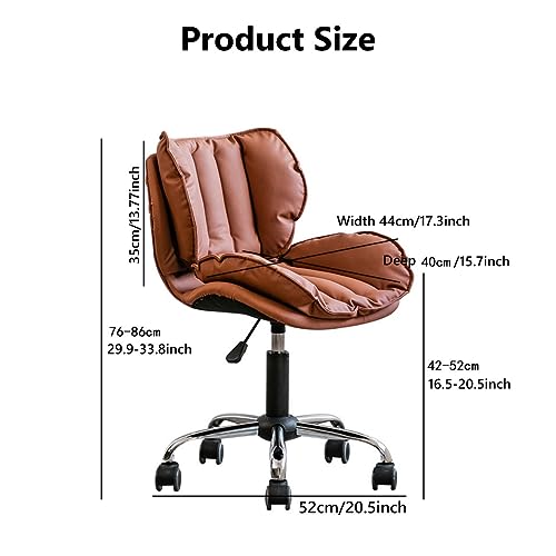 Chaise de bureau pivotante en cuir PU réglable pour ordinateur - 2