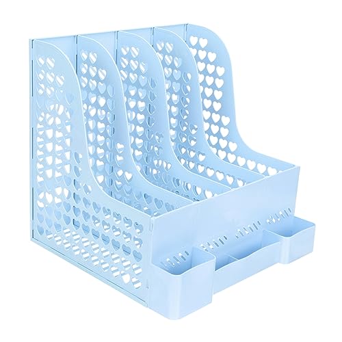 HOMSFOU Convenient Multi Function File Organizer Desktop Magazine Holder for Home Office and Study Tidy Document Storage Stylish
