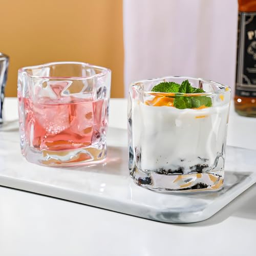 Image of Premium 300 ML Water & Juice Drinking Glasses Set of 6 Vintage Glassware Set for Juice, Cocktail, Mocktail,Whisky All Beverages Everyday Uses for Gift (6, MT-29)